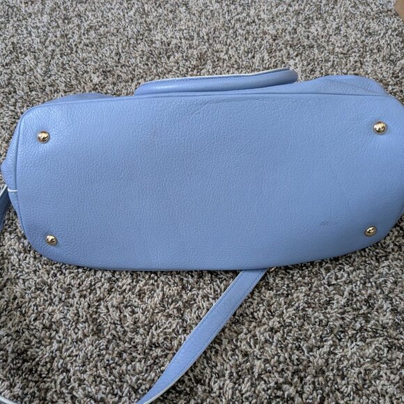 Beautiful Vera Bradley light blue leather bag purse - Picture 5 of 6